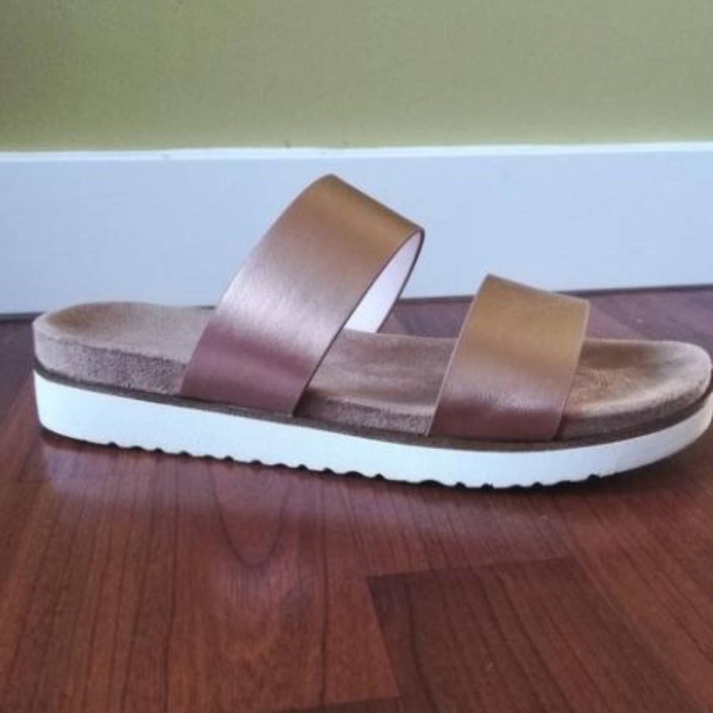 Kensie rose gold dominic slide sandal